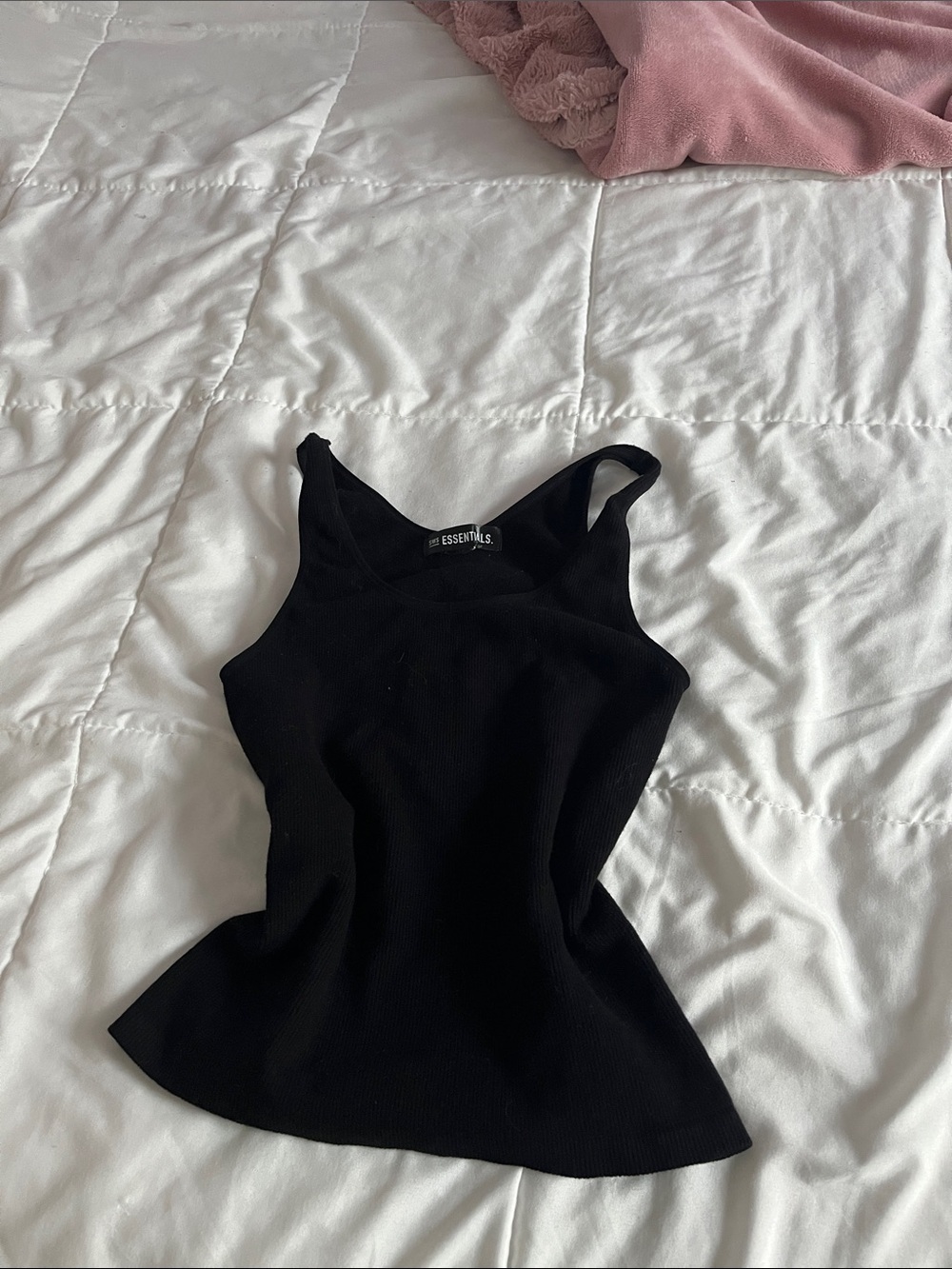 Essentials Black Ribbed Tank - Women's Slim Fit Sleeveless Top